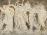 Dancers by Laura Knight, Pencil and watercolour, sold Jul 2025