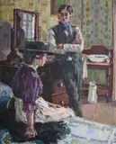 A back room in somers town by Mary Godwin, Oil on canvas, sold Jul 2025