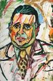 Portrait of george melly by John Bratby, Oil on canvas, sold Jul 2025