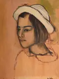 Petite francoise by Vivien White, Oil on board, sold Jul 2025