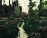 Scenes from the passion: the flooded path by George Shaw, 1998, Oil on board, sold Jul 2025