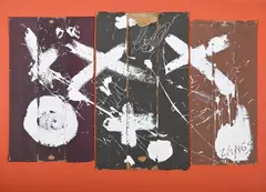 Untitled by Herbert Zangs, Mixed media and collage, sold Jul 2025