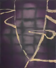 Violet grid by Maurice Cockrill, 1997, Oil on canvas, sold Jul 2025