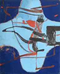 Blue dilation by Maurice Cockrill, Oil on canvas, sold Jul 2025