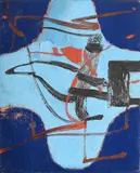Blue dilation by Maurice Cockrill, Oil on canvas, sold Jul 2025