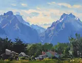 Rai valley, new zealand by Douglas Badcock, Oil on board, sold Jul 2025
