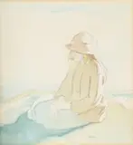 Portrait of miss j.m. hone, howth, dublin by William Orpen, Pencil and watercolour, sold Jul 2025