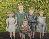 Family portrait by James Lloyd, Watercolour and gouache, sold Jul 2025