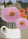 A jug of flowers by Mary Fedden, 1988, Gouache on board, sold Jul 2025