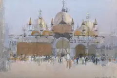 Venice by Ken Howard, Watercolour and pencil, sold Jul 2025