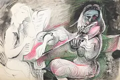 Untitled by Ceri Richards, Watercolour and ink, sold Jul 2025