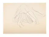Figure under netting by Stanley Spencer, Pencil, sold Jul 2025