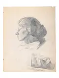 Double portrait of hilda carline by Sydney Carline, Pencil, sold Jul 2025