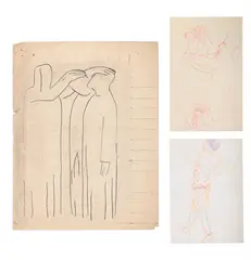 Untitled by Stanley Spencer, Pencil Variously marked with studio stamp The largest, sold Jul 2025