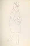 The hotel keeper's wife by Stanley Spencer, Pencil, sold Jul 2025