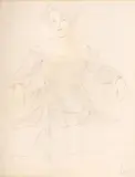 Portrait of doreen harter by Gilbert Spencer, Pencil, sold Jul 2025