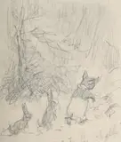 He led them into the chalk pit by Ernest Howard Shepard, Pencil, sold Jul 2025