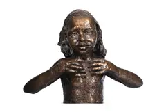 Ymiel oyved by Jacob Epstein, Bronze with a gold patina, sold Jul 2025