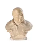 Bust of sir winston churchill by Oscar Nemon, Plaster, sold Jul 2025