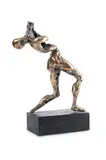 Athlete in motion by Stella Shawzin, Bronze with gold patina, sold Jul 2025