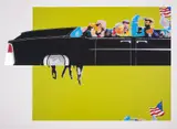 Untitled by Gerald Laing, Screenprint in colours with silver leaf additions, sold Jul 2025