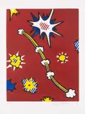 De Denver au Montana, Depart 27 Mai 1972 by Roy Lichtenstein, Etching with aquatint printed in colours, sold Jul 2025