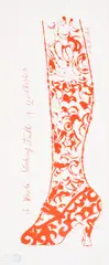 Untitled by Andy Warhol, Offset lithograph printed in red, sold Jul 2025