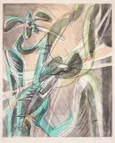 Untitled by Stanley William Hayter, Engraving, soft-ground etching with scorper and woodblock printed in colours, sold Jul 2025