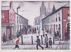 Untitled by L. S. Lowry, Lithograph printed in colours, sold Jul 2025