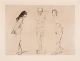 Untitled by Edvard Munch, Drypoint in brown, sold Jul 2025