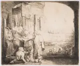 Untitled by Rembrandt Harmensz van Rijn, Etching with engraving and drypoint, sold Jul 2025