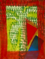 Untitled by Howard Hodgkin, Etching with carborundum printed in colours, extensively hand-coloured in acrylic, sold Jul 2025