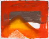 Untitled by Howard Hodgkin, Etching with carborundum printed in colours, extensively hand-coloured in acrylic, sold Jul 2025
