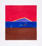 Untitled by Craigie Aitchison, Etching with carborundum printed in colours, sold Jul 2025
