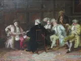 The News by George Ogilvy Reid, oil on canvas, offered May 2014