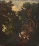 Cottage Door by Thomas Gainsborough, oil on panel, offered May 2014