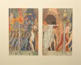 Two studies for a Scots Ballad framed as one by Robert Burns, gouache, sold May 2014