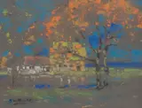 Cottage amongst trees by James Watterson Herald, pastel, offered May 2014
