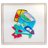 Radish (Gemini 1900), 2001.13 color by Elizabeth Murray, lithograph and screen print, hand-cut and collaged, sold Oct 2023