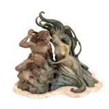 Patinated by Jerry Joslin, bronze sculpture of two figures caressing under a water reed bower.21in. (53cm), sold Aug 2023