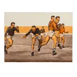 Untitled by Frank Follmer, oil on canvas laid on board, Goal Driven, circa 1930's, offered Aug 2023