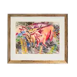 Untitled by Ella Moen Odorfer, Watercolor on paper, 'Corral Scene', offered Aug 2023