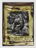Cousin JH and BB by Peter Beard, 1959/ c.2000, photograph; hand colored with blood and ink hand titled bottom, sold May 2018