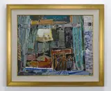 Untitled (Interior Window) by Jehudith Sobel, oil on canvas, sold May 2018