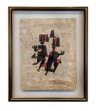 Danzantes by Carlos Mérida, 1963, gouache on handmade paper, sold Sep 2018