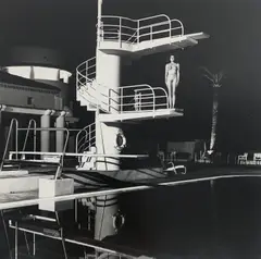 Diving Tower, Old Beach Hotel, Monte Carlo by Helmut Newton, 1981, gelatin silver print, sold Dec 2018
