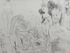 Cirque et Catch from Séries 347 (B1505) by Pablo Picasso, 1969, etching on wove paper, sold Dec 2018