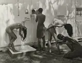 Marine, Maia, Elodie et Gaelle; Montalivet, France by Jock Sturges, 1991, gelatin silver print, sold Dec 2018
