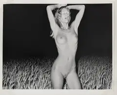 (Untitled) Nude in Field by Eric Kroll, 1980, silver gelatin print, sold Dec 2018