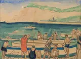 Plage de Capri, Grande Marina by Kazimierz Zieleniewski, 1926, Aquarelle et mine de plomb, sold Jun 2026